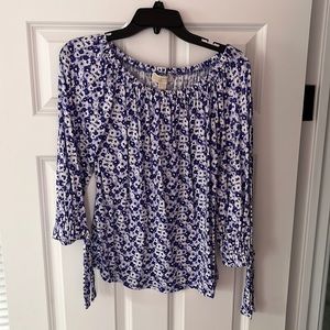 Michael Kors purple floral long sleeve